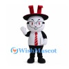 Rabbit Mascot Costume with Black Top Hat and Red Tie