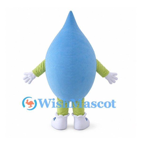 Water Drop Mascot Costume in Blue and Green
