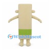 Bamboo Mascot Costume with Beige Segments and Green Band