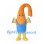 Orange Pipe Mascot Costume with Blue Overalls