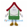House Mascot Costume with Red Roof and Green Base