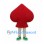 Red Spade Mascot Costume with Green Shoes