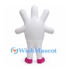 Hand Mascot Costume with Colorful Fingertips and Pink Shoes
