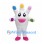 Hand Mascot Costume with Colorful Fingertips and Pink Shoes