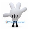 White Glove Mascot Costume with Black Legs