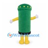Green Postbox Mascot Costume with Yellow Arms and Boots