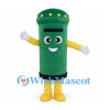 Green Postbox Mascot Costume with Yellow Arms and Boots