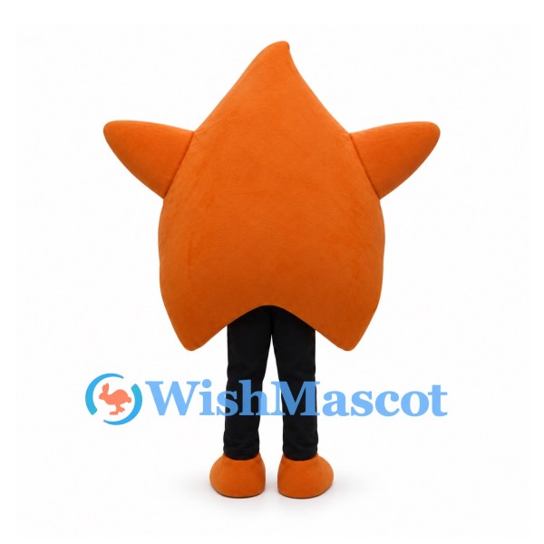 Orange Star Mascot Costume with Black Legs