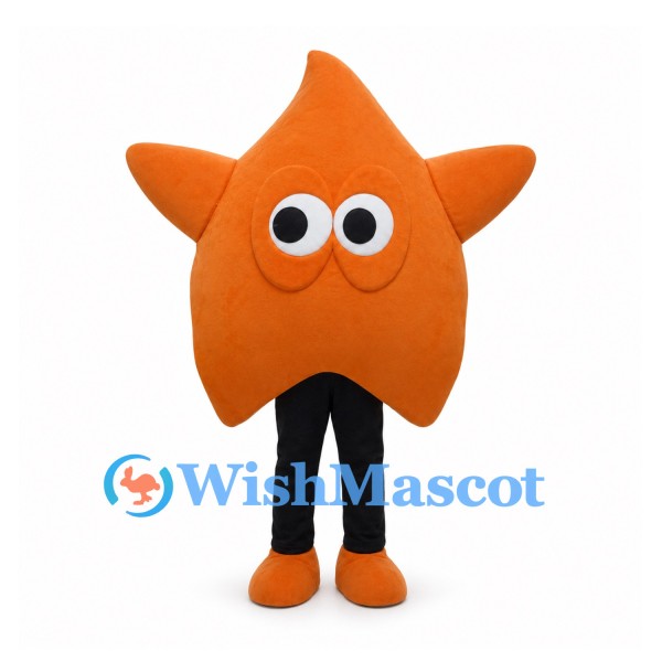 Orange Star Mascot Costume with Black Legs