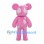 Pink Mouse Mascot Costume with White Heart Patches