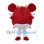 Red Mouse Mascot Costume with Small Wings