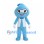 Blue Water Drop Mascot Costume with Eye Mask and White Shirt