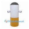 Cigarette Mascot Costume with Gray Ash Top and Orange Filter