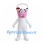 Pink Bucket Mascot Costume with White Handle and Red Bow