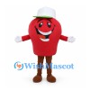 Tomato Mascot Costume with White Chef Hat