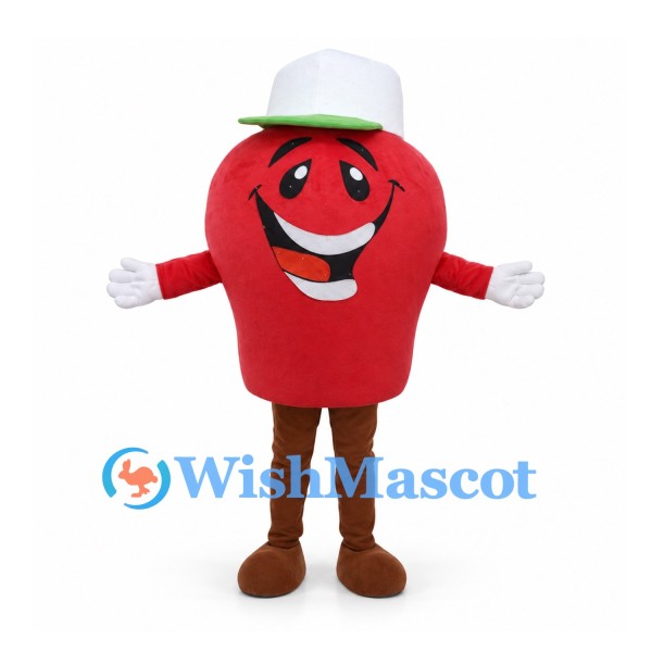 Tomato Mascot Costume with White Chef Hat