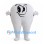 White Tooth Mascot Costume with Smiling Face