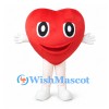 Red Heart Mascot Costume with White Legs and Gloves