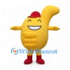 Stomach Mascot Costume in Yellow with Red Cap