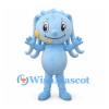Blue Alien Mascot Costume with Long Tube Hair