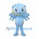 Blue Alien Mascot Costume with Long Tube Hair