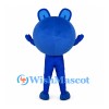 Blue Cyclops Mascot Costume with Large White Eye