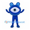 Blue Cyclops Mascot Costume with Large White Eye
