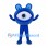 Blue Cyclops Mascot Costume with Large White Eye