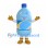 Water Bottle Mascot Costume in Light Blue with Blue Cap