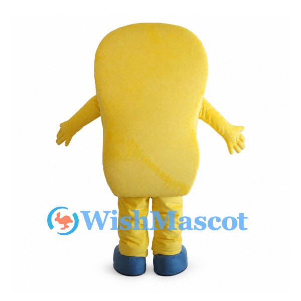 Yellow Mobile Phone Mascot Costume with Number Keypad