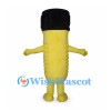 Yellow Flashlight Mascot Costume with Black Top