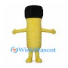 Yellow Flashlight Mascot Costume with Black Top
