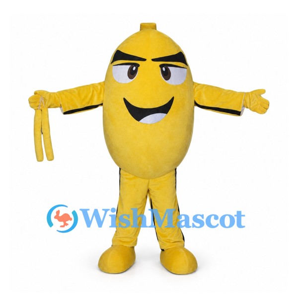 Yellow Whistle Mascot Costume with Outstretched Arms