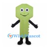 Green Key Mascot Costume with Black Arms and Legs