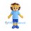 Lion Mascot Costume with Blue T-Shirt and Shorts