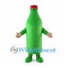 Green Bottle Mascot Costume with Red Cap