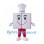 Book Mascot Costume with White Chef Hat and Red Cover