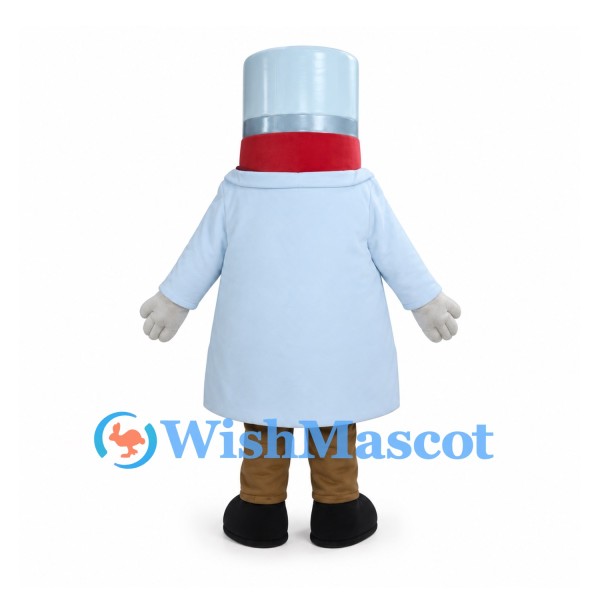 Medicine Bottle Mascot Costume with White Lab Coat and Stethoscope