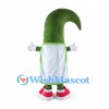 Cucumber Mascot Costume with White Apron and Red Shoes