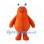 Orange Monster Mascot Costume with Blue Antennae