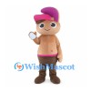 Boy Mascot Costume with Pink Pirate Hat and Brown Pants
