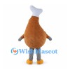 Chicken Drumstick Mascot Costume with White Bone Top