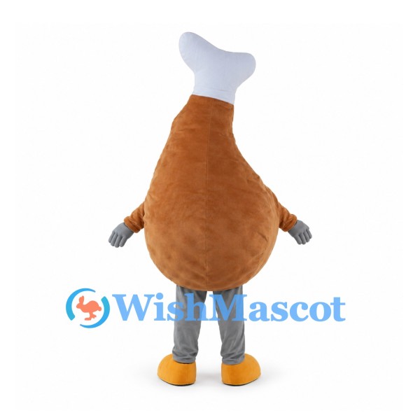 Chicken Drumstick Mascot Costume with White Bone Top