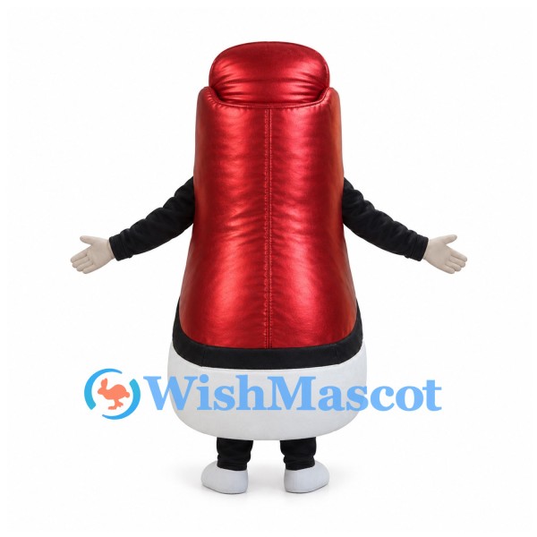 Red High-Top Sneaker Mascot Costume with Black Laces