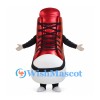 Red High-Top Sneaker Mascot Costume with Black Laces