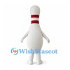 Bowling Pin Mascot Costume with Red Stripes