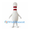 Bowling Pin Mascot Costume with Red Stripes