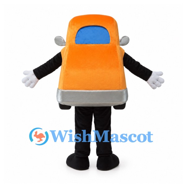 Orange Car Mascot Costume with Blue Windshield