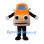Orange Car Mascot Costume with Blue Windshield