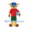 Lizard Mascot Costume with Red Shirt and Blue Shell Pattern